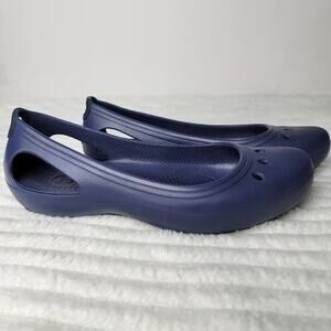 Crocs Women’s Size 7 Navy Blue Slip On Ballet Flats Comfort Casual Shoes W7